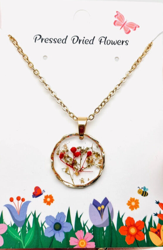 Pressed Flower Necklace