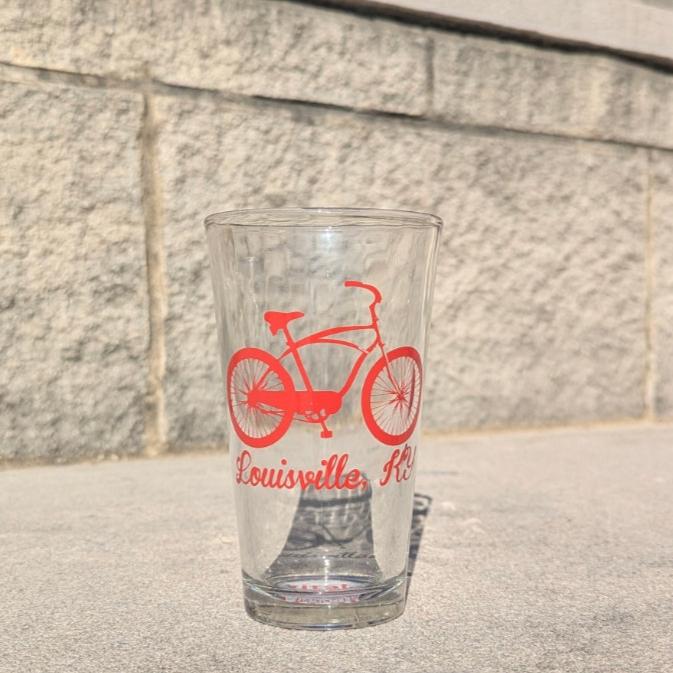 Red Bike Moment Pint Glass